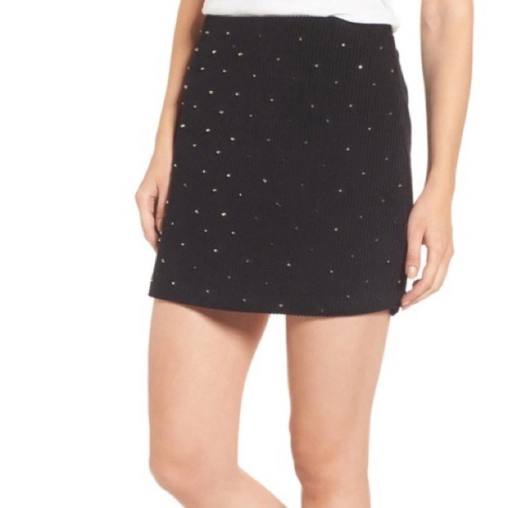 Blank NYC: Studded Corduroy Mini Skirt - Picture 3 of 14